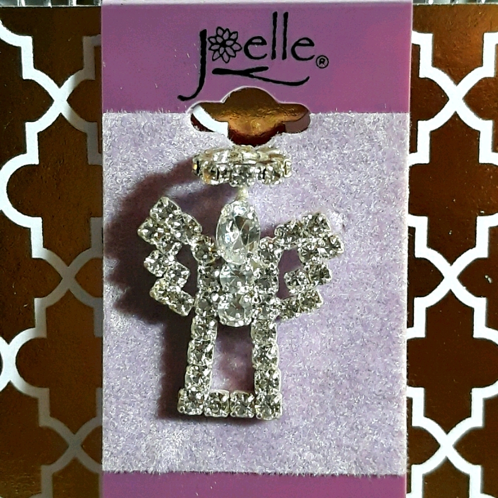 Holiday angel brooch